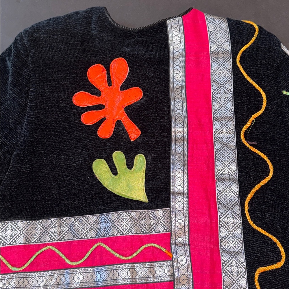 Vintage Allure Artsy Patchwork Jacket - image 9